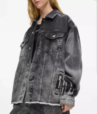 Veste en denim délavé