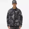 Veste en denim effet peinture Veste en denim effet peinture