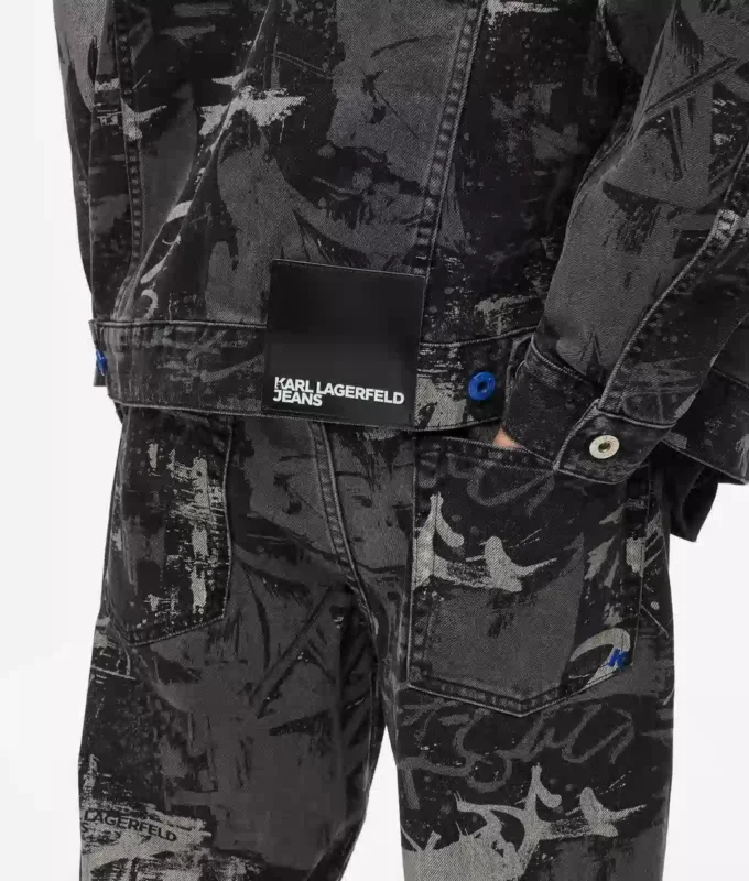 Veste en denim effet peinture Veste en denim effet peinture