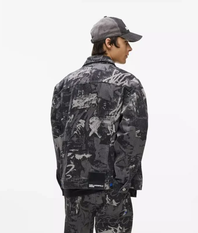 Veste en denim effet peinture Veste en denim effet peinture
