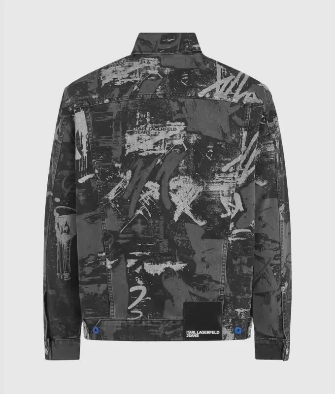Veste en denim effet peinture Veste en denim effet peinture