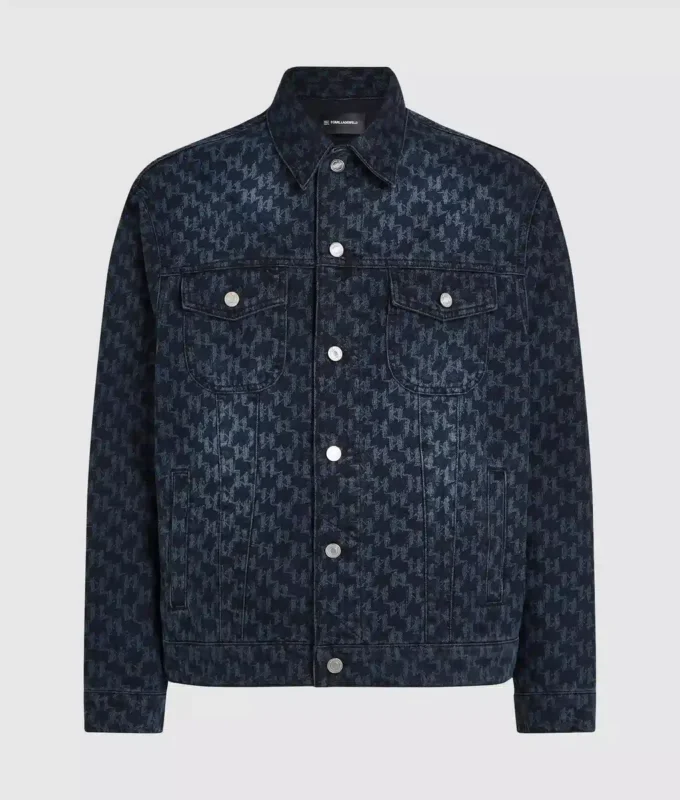 Veste en denim entièrement recouverte du motif Monogram Veste en denim entièrement recouverte du motif Monogram