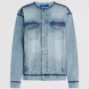 Veste en denim sans col Veste en denim sans col