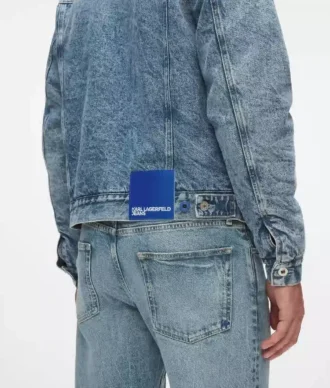 Veste en denim shearling