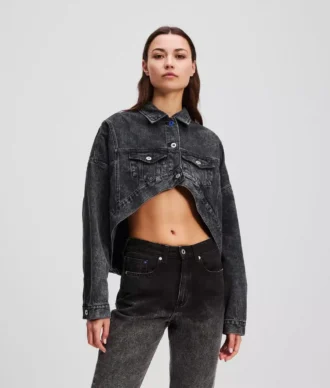 VESTE EN JEAN COURTE OVERSIZED