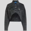 VESTE EN JEAN COURTE OVERSIZED VESTE EN JEAN COURTE OVERSIZED