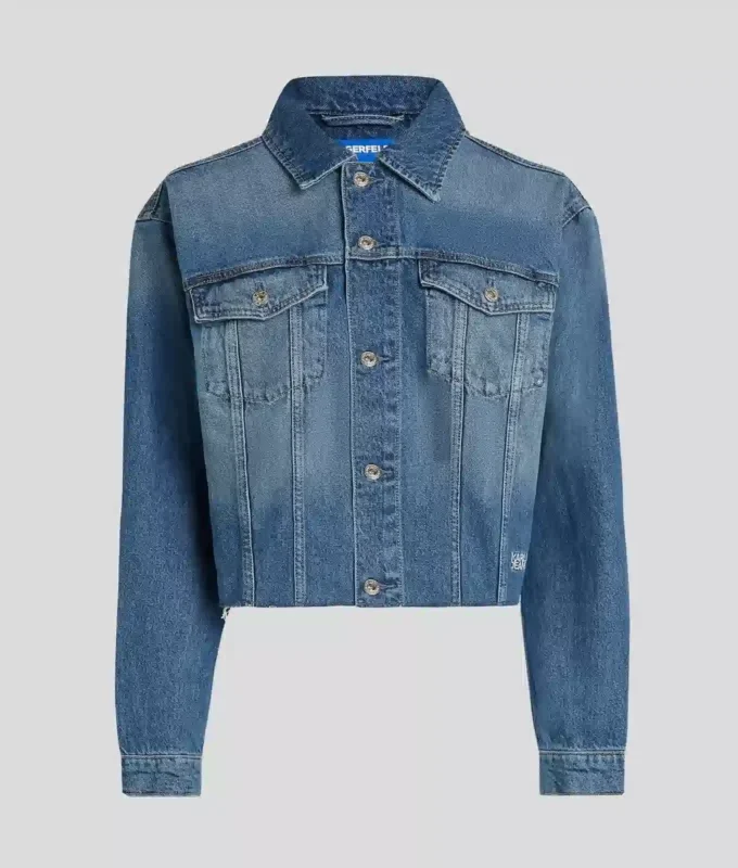 VESTE EN JEAN FRANGÉE DÉCONTRACTÉE VESTE EN JEAN FRANGÉE DÉCONTRACTÉE