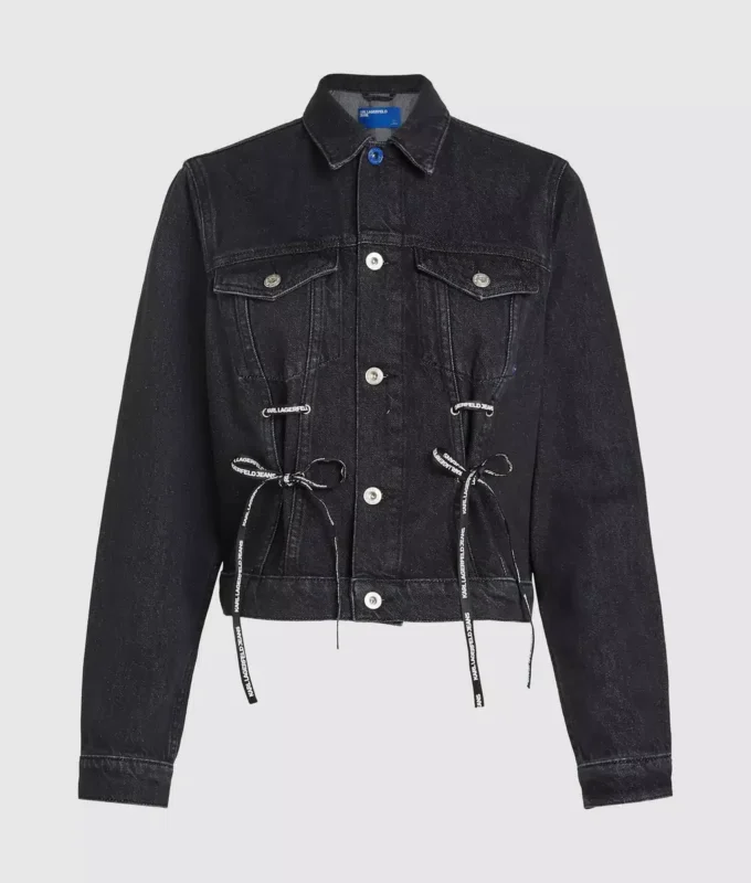 Veste en jean à lacets Veste en jean à lacets