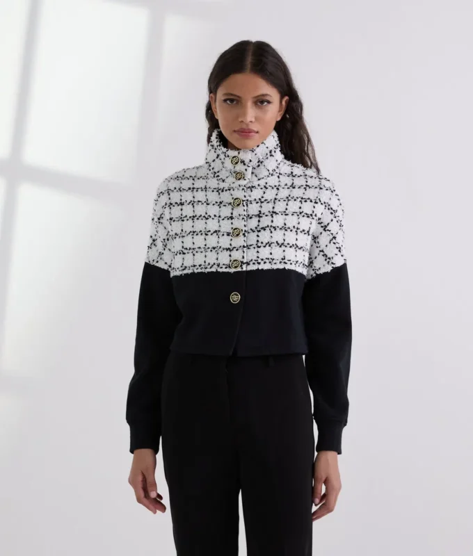 VESTE EN MOLLETON BOUCLÉ VESTE EN MOLLETON BOUCLÉ
