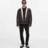 Veste en peau lainée monogrammée Veste en peau lainée monogrammée