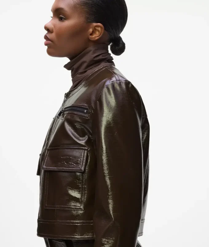 Veste en simili cuir verni Veste en simili cuir verni