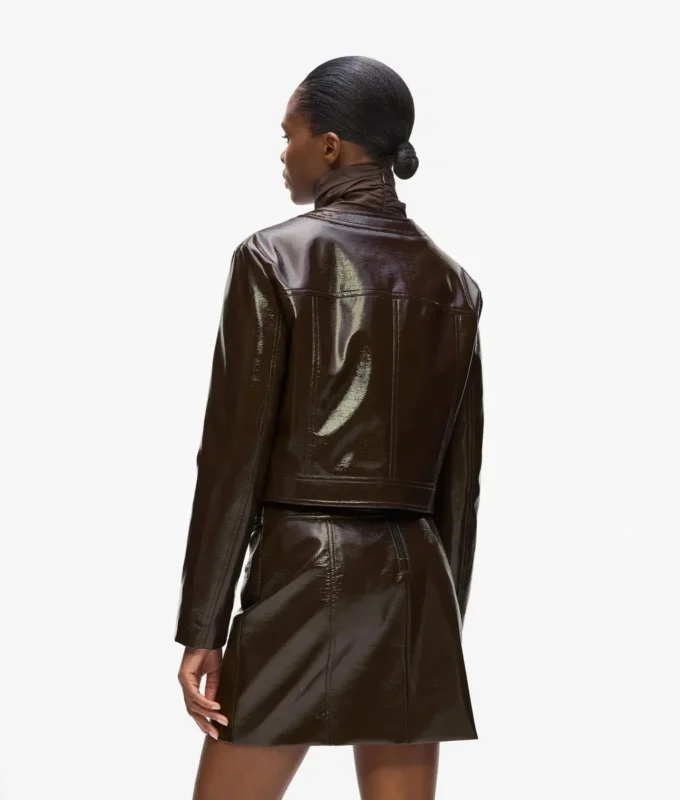 Veste en simili cuir verni Veste en simili cuir verni
