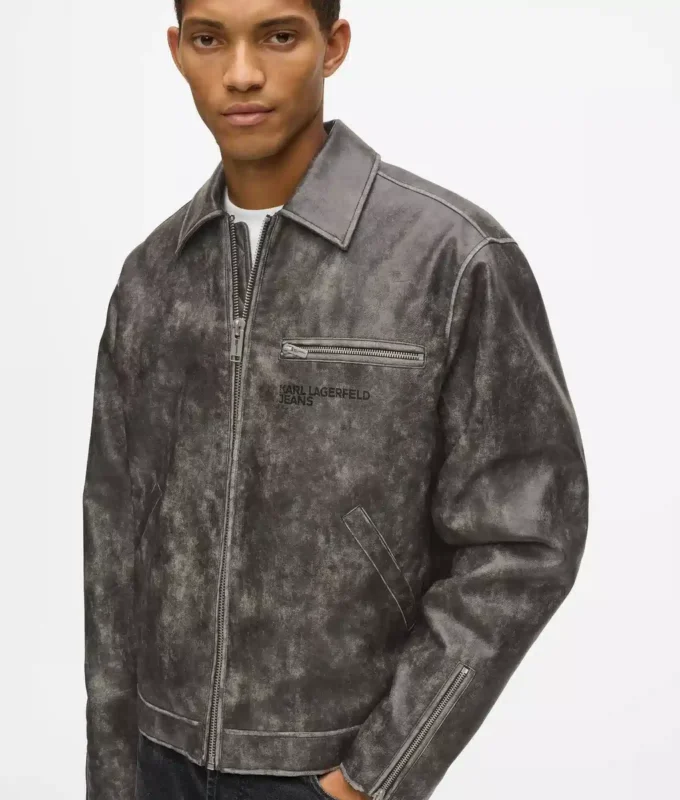 Veste en simili cuir vieilli Veste en simili cuir vieilli