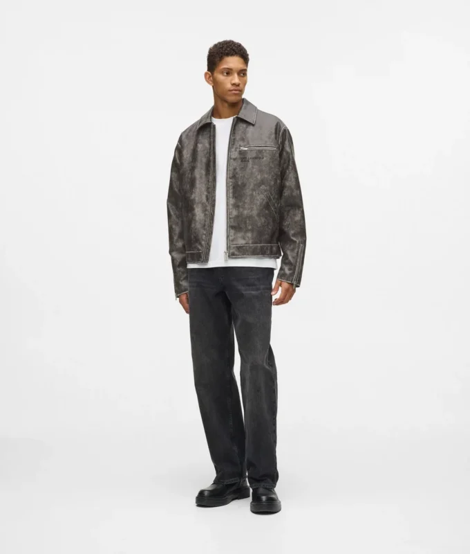 Veste en simili cuir vieilli Veste en simili cuir vieilli