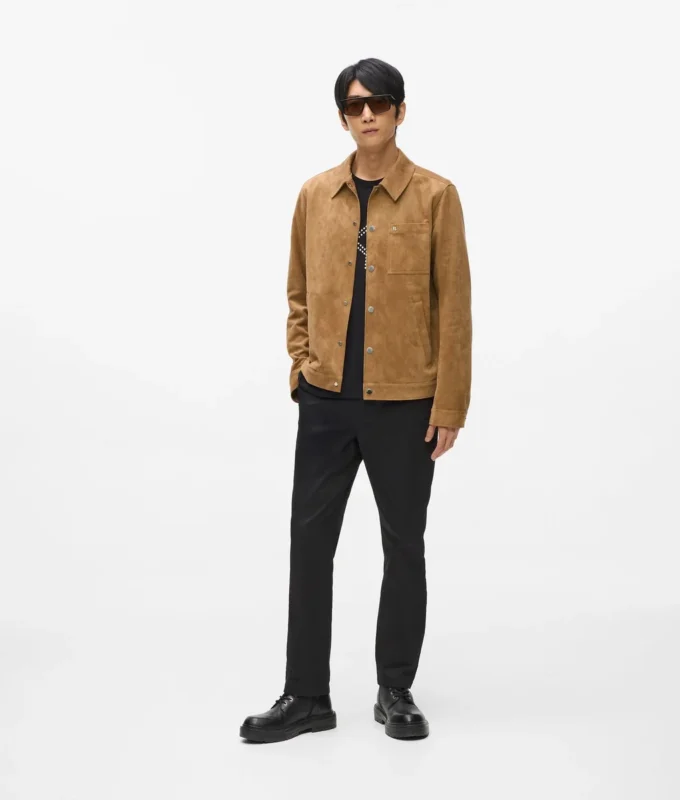 Veste trucker en simili-suède Veste trucker en simili-suède