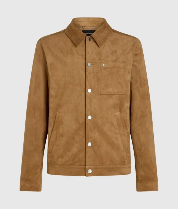 Veste trucker en simili-suède Veste trucker en simili-suède