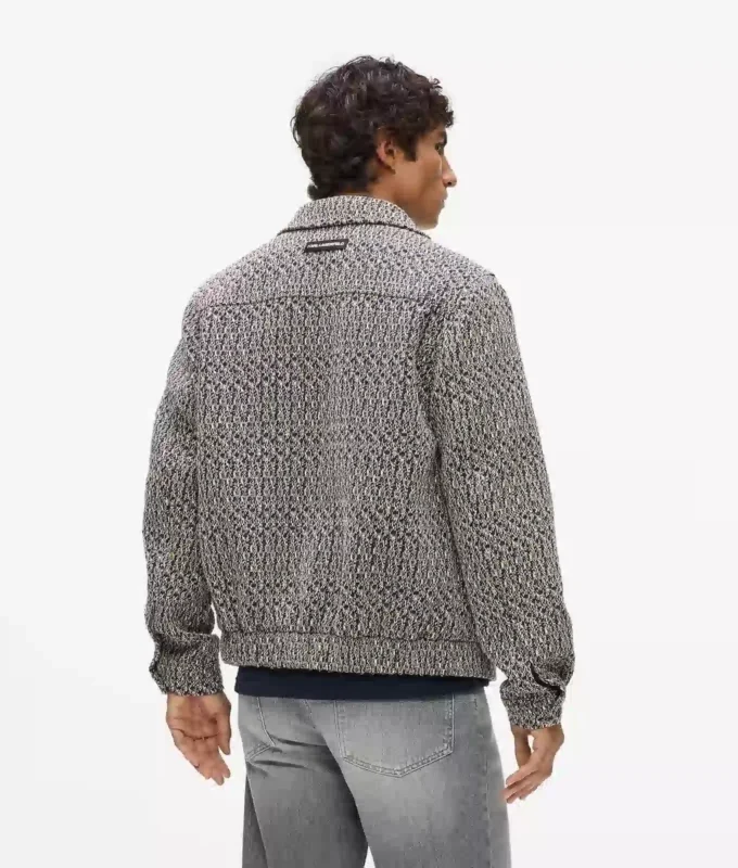 Veste zippée en tweed bouclé Veste zippée en tweed bouclé